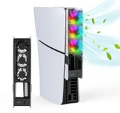 PS5 SLİM VE PRO UYUMLU RGB Lİ SOĞUTUCU FAN JYS-P5228 thumbnail 6