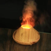 3D Alev Efektli Aromaterapi Difüzör | Renkli Işıklı Hava Nemlendirici ve Uçucu Yağ Difüzörü | Masaüstü & Yatak Odası Kullanımı İçin thumbnail 2