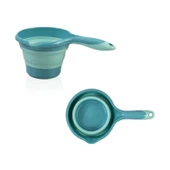 Babyjem Katlanır Bebek Banyo Küvet Seti 5 Parça Turkuaz (Havlu Fileli) thumbnail 5