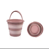 Babyjem 5 Parça Bebek Katlanır Küvet Seti Somon (Havlu Fileli) - 4