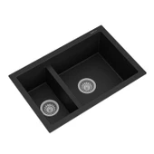 REAL P018 BERGAMA GRANİT EVYE SİYAH 66.5 x 45.5 Cm Tezgah Üstü-Altı thumbnail 2