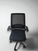 Yağmur Ofis Katlanır Kollu Çalışma Sandalyesi MONTAJLI Ofis ve Bilgisayar Koltuğu Siyah Kol Siyah Kumaş - 2