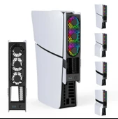 PS5 SLİM VE PRO UYUMLU RGB Lİ SOĞUTUCU FAN JYS-P5228 thumbnail 2