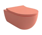 Bocchi V Tondo Rimless Asma Klozet Mat Somon Kapak Dahil 1416-032-0128 thumbnail 1