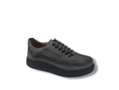 Modesa 265 Erkek Gri Crazy Deri Lastik Bağcıklı Poli Taban ( Hafif ) Ayakkabı thumbnail 2