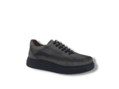 Modesa 265 Erkek Gri Crazy Deri Lastik Bağcıklı Poli Taban ( Hafif ) Ayakkabı thumbnail 4