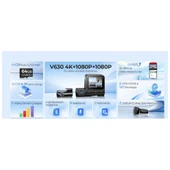 Lingdu V630 4K 3 Kameralı (Ön, Arka, Kabin) Akıllı Araç Kamerası - 5