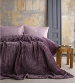 AP Jakarlı Tek Kişilik Mürdüm Trusty Battaniye 160*220 thumbnail 1