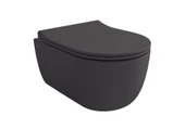 Bocchi V-Tondo Kanalsız Kısa Asma Klozet Kapak Dahil Antrasit 1417-020-0128 thumbnail 1