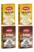 ORÇEL 2 Muzlu Süt + 2 Salep Aromalı Içecek Tozu Oralet Çay 4x200gr. - 1