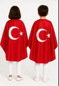 GALA AY YILDIZ baskılı çocuk pelerin - 3