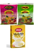 ORÇEL Muzlusüt 200gr. + Kivi 300gr. + Kuşburnu 300gr. Aromalı Içecek Tozu Oralet Çay - 1