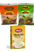 ORÇEL Muzlusüt 200gr. Kivi 300gr. Portakal 300gr. Aromalı Içecek Tozu Oralet Çay - 1