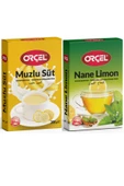 ORÇEL Nane Limon + Muzlu Süt Aromalı Içecek Tozu Oralet Çay 2x200gr. - 1