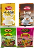 ORÇEL Salep 200gr. + Muzlu Süt 200gr. + Kivi 300gr. + Kuşburnu 300gr. Aromalı Içecek Tozu Oralet Çay - 1