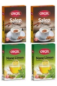 ORÇEL 2 Nane Limon 2 Salep Aromalı Içecek Tozu Oralet Çay 4x200gr. - 1