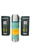 Thermohis 6158 Çelik Termos 3 Bardaklı Set YEŞİL thumbnail 1