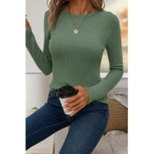 Lucky Life Kadın Uzun Kollu Bisiklet Yaka Triko Kazak - 2