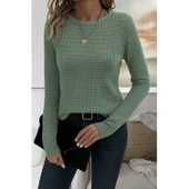 Lucky Life Kadın Uzun Kollu Bisiklet Yaka Triko Kazak - 3