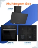 Profilo Siyah Cam Ankastre Set (FRMA234S - DVK6J469 - OE36P6P10L) - 1