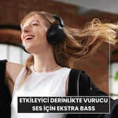 Kablosuz Bluetooth 5.3 Kulak Üstü Kulaklık  Aktif Gürültü Engelleme, Ekstra Bass, 50 Saat Pil Ömrü, Mikrofonlu - 7