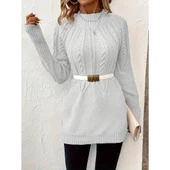 Lucky Life Kadın Uzun Kollu Yarı Balıkçı Yaka Triko Bluz - 2