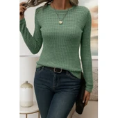 Lucky Life Kadın Uzun Kollu Bisiklet Yaka Triko Kazak - 1