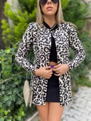 Lucky Life Kadın Uzun Kollu Alın Omuz önü Açık şardonlu Dalgıç Ceket thumbnail 24