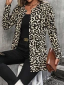 Lucky Life Kadın Uzun Kollu Alın Omuz önü Açık şardonlu Dalgıç Ceket thumbnail 17