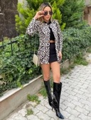 Lucky Life Kadın Uzun Kollu Alın Omuz önü Açık şardonlu Dalgıç Ceket thumbnail 10