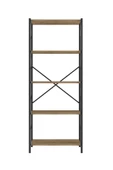 mobecohome Kitaplık 5 Raflı Ev Dosya Kitap Rafı Ceviz - 4