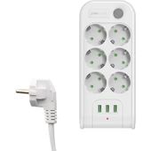 Polosmart Termal Akım Korumalı 6'lı Uzatma Kablosu 2m MP18 thumbnail 1