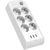 Polosmart Termal Akım Korumalı 6'lı Uzatma Kablosu 2m MP18 thumbnail 2