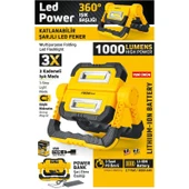 Sgs 5057 Şarjlı LED Çalışma Lambası-Power Bank 1000 Lümen 3.7 Volt/ 5000 Mah thumbnail 2