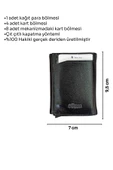 Hakiki Deri Otomatik Mekanizmalı Kredi Kartlık Siyah - 5
