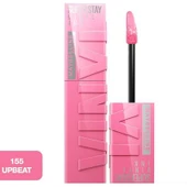 Maybelline New York Super Stay Vinyl Ink Likit Parlak Ruj - 155 Upbeat - 2