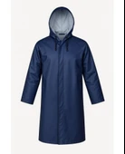 Pvc Yağmurluk Iş Güvenlik Yağmurluk Pardesü Boy Lacivert - 1