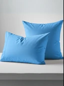 Beylini Lastikli Yatak Çarşaf Seti Yastık Kılıflı Örtü Pamuk Dayanıklı Yırtılmaz Tek Çift Kişilik Mavi 120 x 200 CM - 4