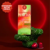 Strawberry Matcha Kapsül - Nespresso Uyumlu, Çilek Aromalı Matcha Tozu, 10lu Paket thumbnail 2