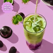 Berry Matcha Kapsül - Nespresso Uyumlu, Böğürtlen Aromalı Matcha Tozu, 10lu Paket thumbnail 4