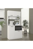 Tdesigno Lexa Çok Amaçlı Dolap-Mikrodalga-Erzak-Airfryer-Mutfak-Kiler Dolabı-Kahve Köşesi-Beyaz-90 cm thumbnail 1