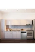 Tdesigno Avlonya Hazır Mutfak Dolabı Kiler Dahil 320cm-Beyaz Laminat Tezgah Dahil-BulaşıkMakinesi Yeri Mevcut thumbnail 1