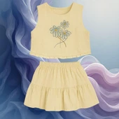 Kokori Kids Dilay Kız Çocuk Etek Bluz Set – Doğal Zarafet ve Günlük Şıklık - 3