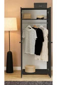 Tdesigno Ada Giyinme Dolabı - Çok Amaçlı Dolap - Gardırop 80 Cm-Antrasit thumbnail 3