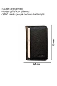 Mini Boy İkiye Katlı Slim Basic Model Hakiki Deri Kredi Kartlık Siyah - 5