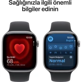 Apple Watch Series 11 Gps, 46 mm uzay grisi Alüminyum kasa ve Siyah Spor kordon - S/m - 5