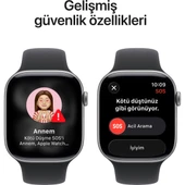 Apple Watch Series 11 Gps, 46 mm uzay grisi Alüminyum kasa ve Siyah Spor kordon - S/m - 6