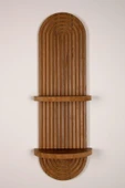 Dekoratif 2 Raflı Ahşap Duvar Rafı Mdf 20x70 - 4