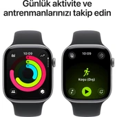 Apple Watch Series 11 Gps, 46 mm uzay grisi Alüminyum kasa ve Siyah Spor kordon - S/m - 4