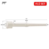 Melasty Ural Uzun Meme Lastiği (Silikon Memelik - 4 lü Paket) thumbnail 1